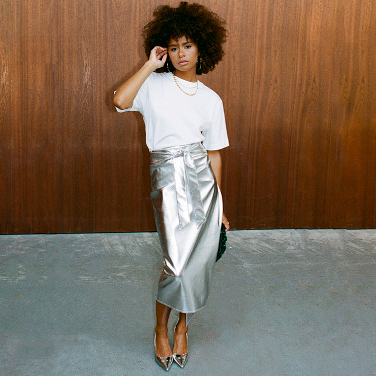 NEVER FULLY DRESSED Silver Vegan Leather Jaspre