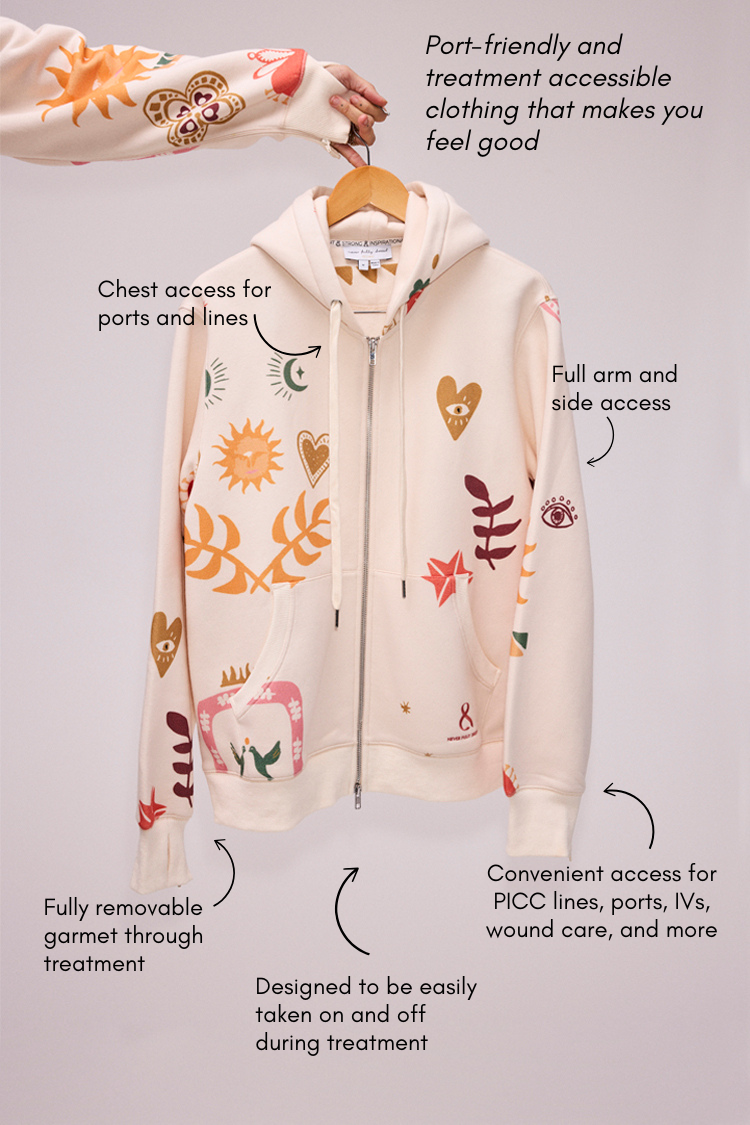 NEVER FULLY DRESSED Cream Sundazed Accessible Hoodie
