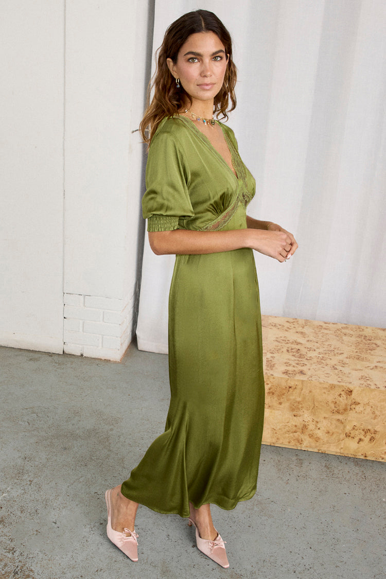 NEVER FULLY DRESSED Olive Lace May Dress