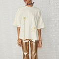 NEVER FULLY DRESSED Ecru Ibiza T-shirt