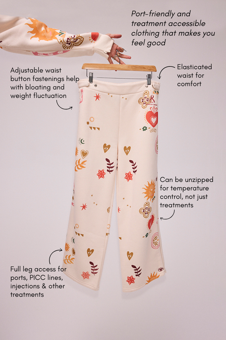 NEVER FULLY DRESSED Cream Sundazed Wide Leg Accessible Joggers