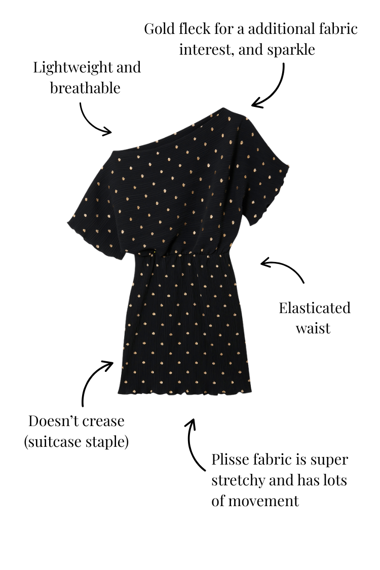 NEVER FULLY DRESSED Black Plisse Mini Tilly Dress