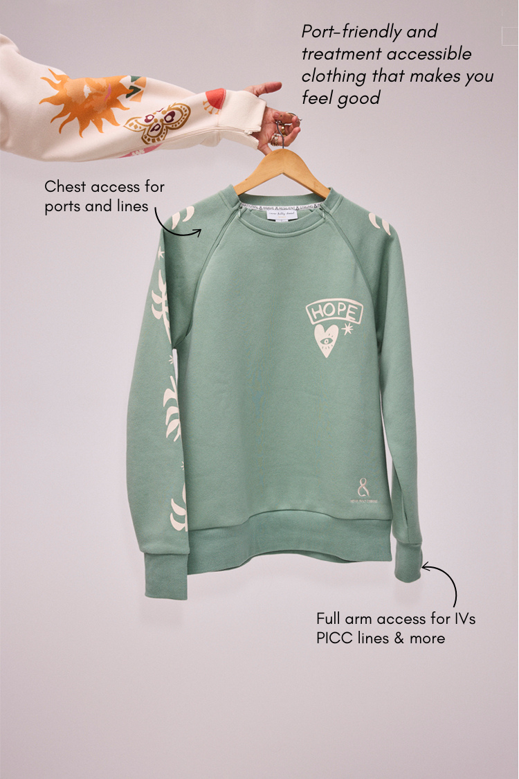 NEVER FULLY DRESSED Sage Sundazed Accessible Sweatshirt