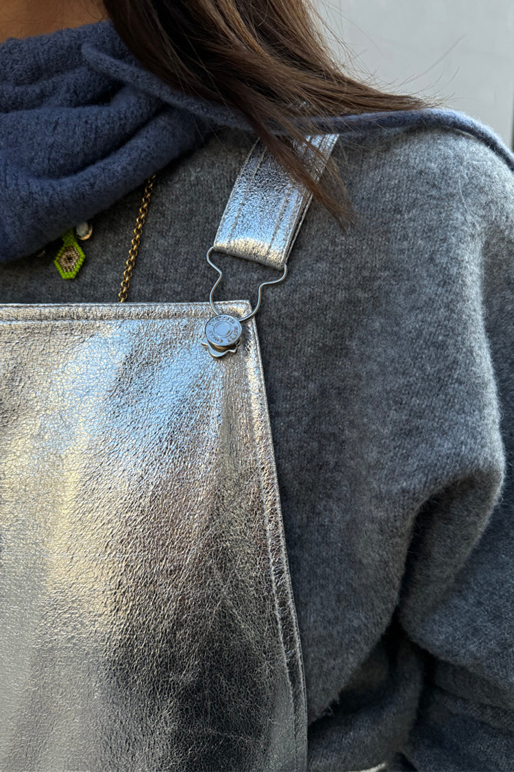 NEVER FULLY DRESSED Silver Pinafore Dress