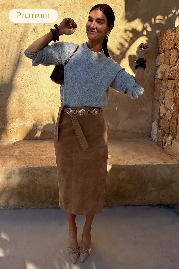 NEVER FULLY DRESSED Suede Jaspre Skirt