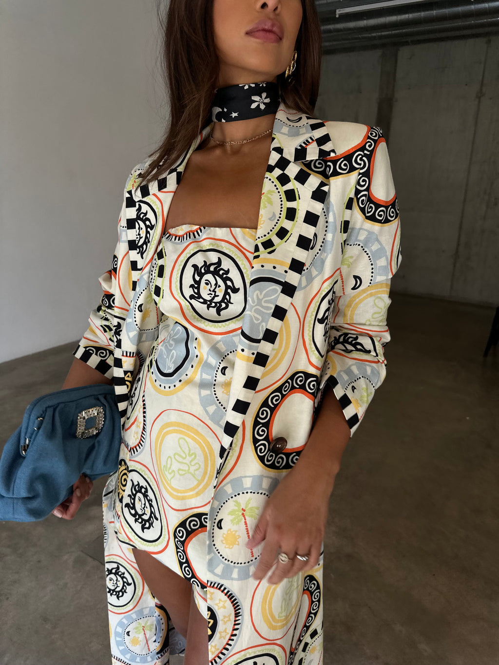 NEVER FULLY DRESSED Cream Mosaic Plate 55 Jacket