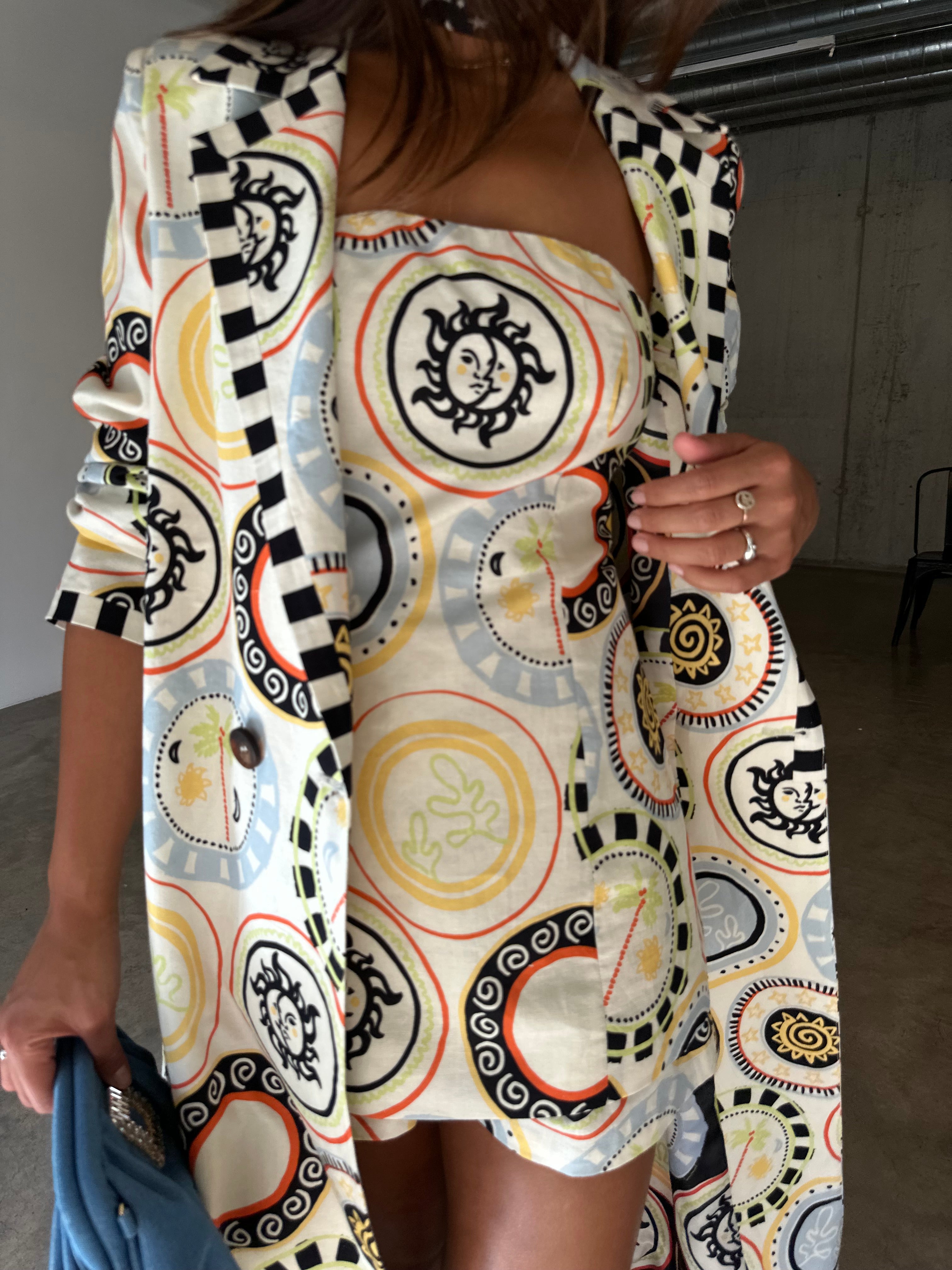 NEVER FULLY DRESSED Cream Mosaic Plate 55 Jacket