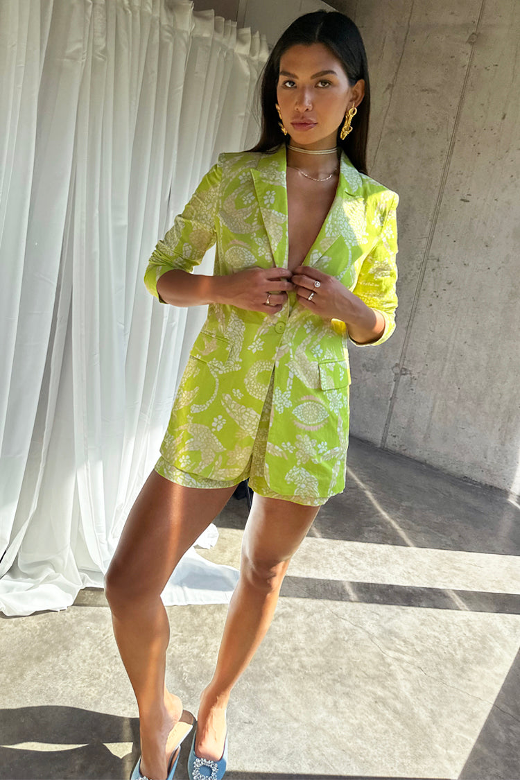 NEVER FULLY DRESSED Lime Mosaic Taylor Blazer