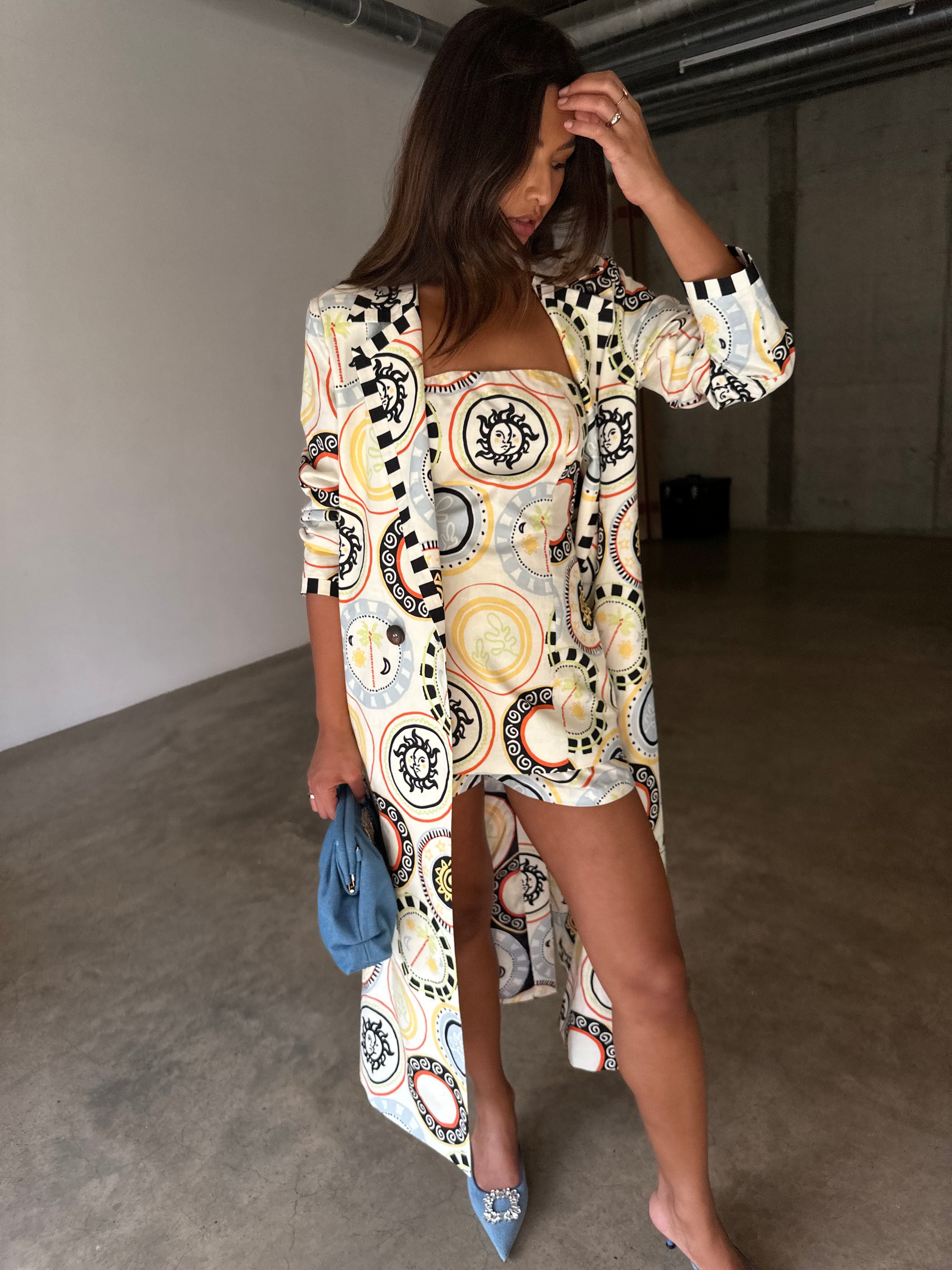 NEVER FULLY DRESSED Cream Mosaic Plate 55 Jacket