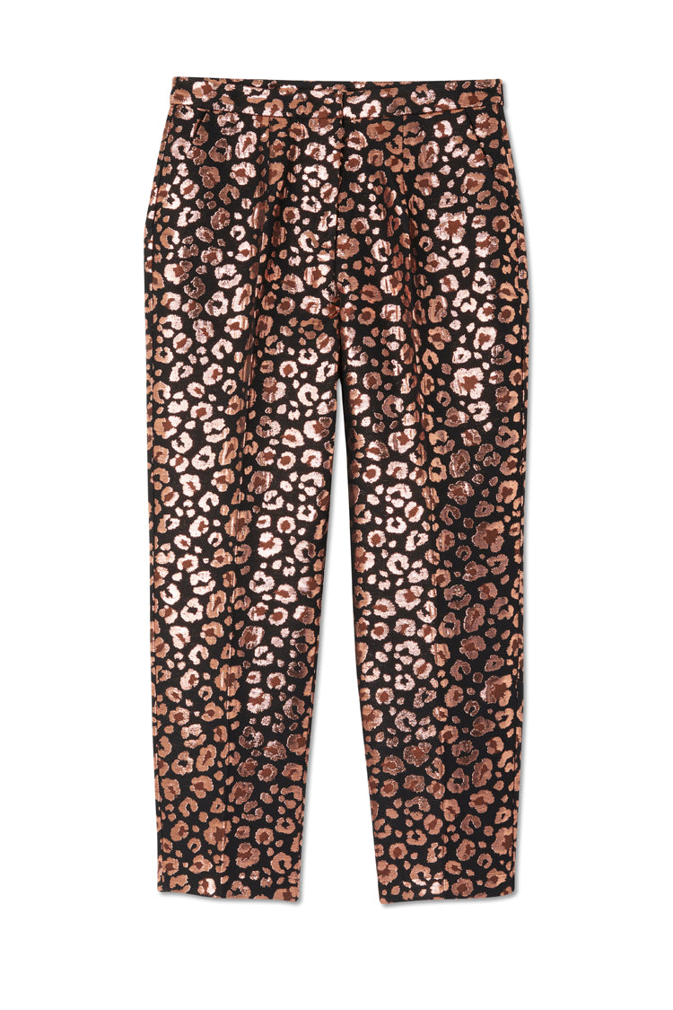  Leopard Jacquard Milo Trousers