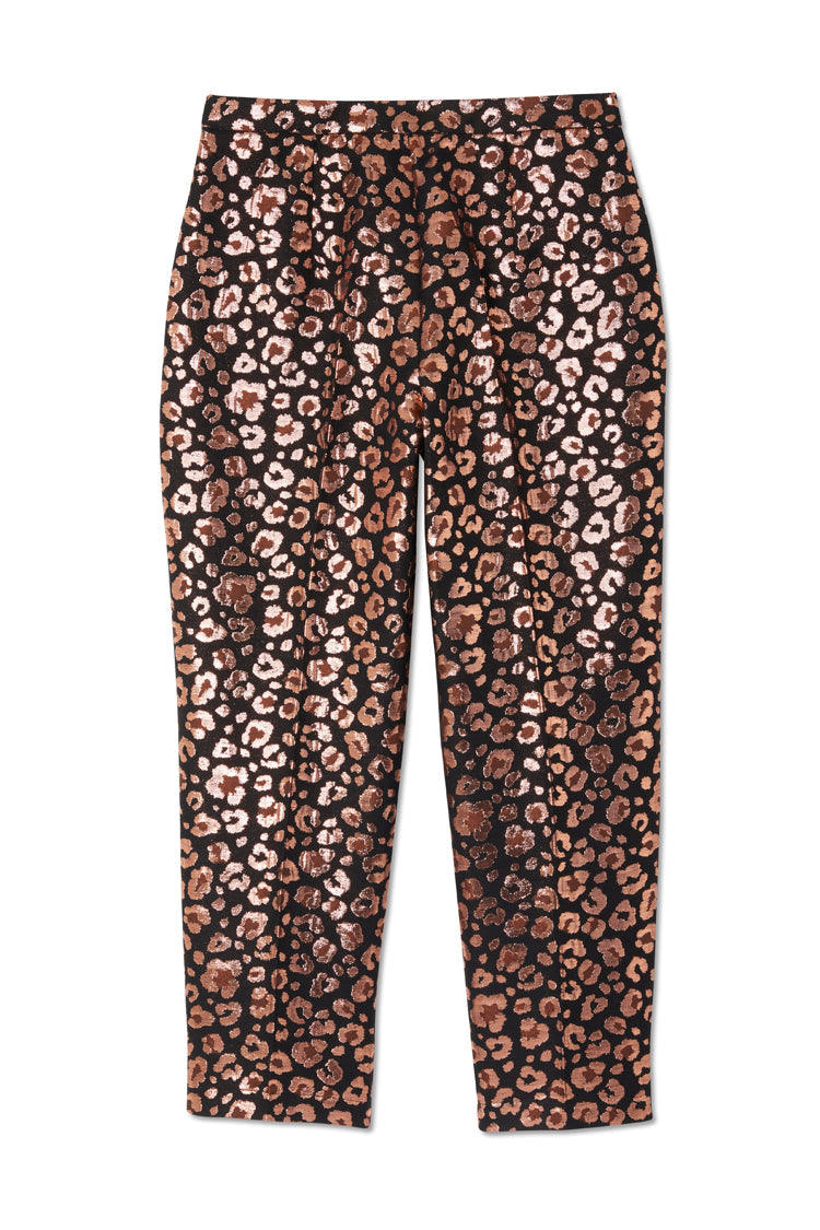 Leopard Jacquard Milo Trousers
