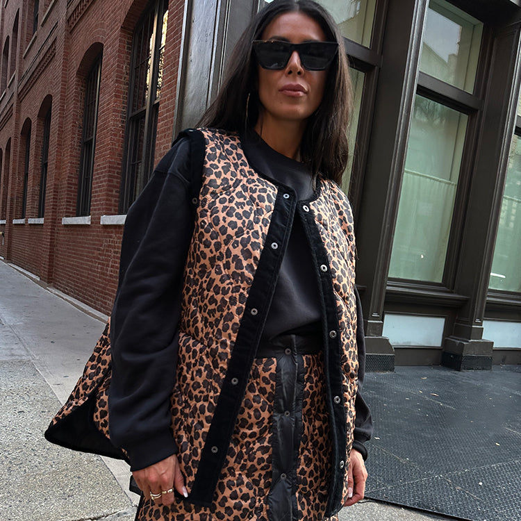 NEVER FULLY DRESSED Black And Leopard Multi-Wear Jacket