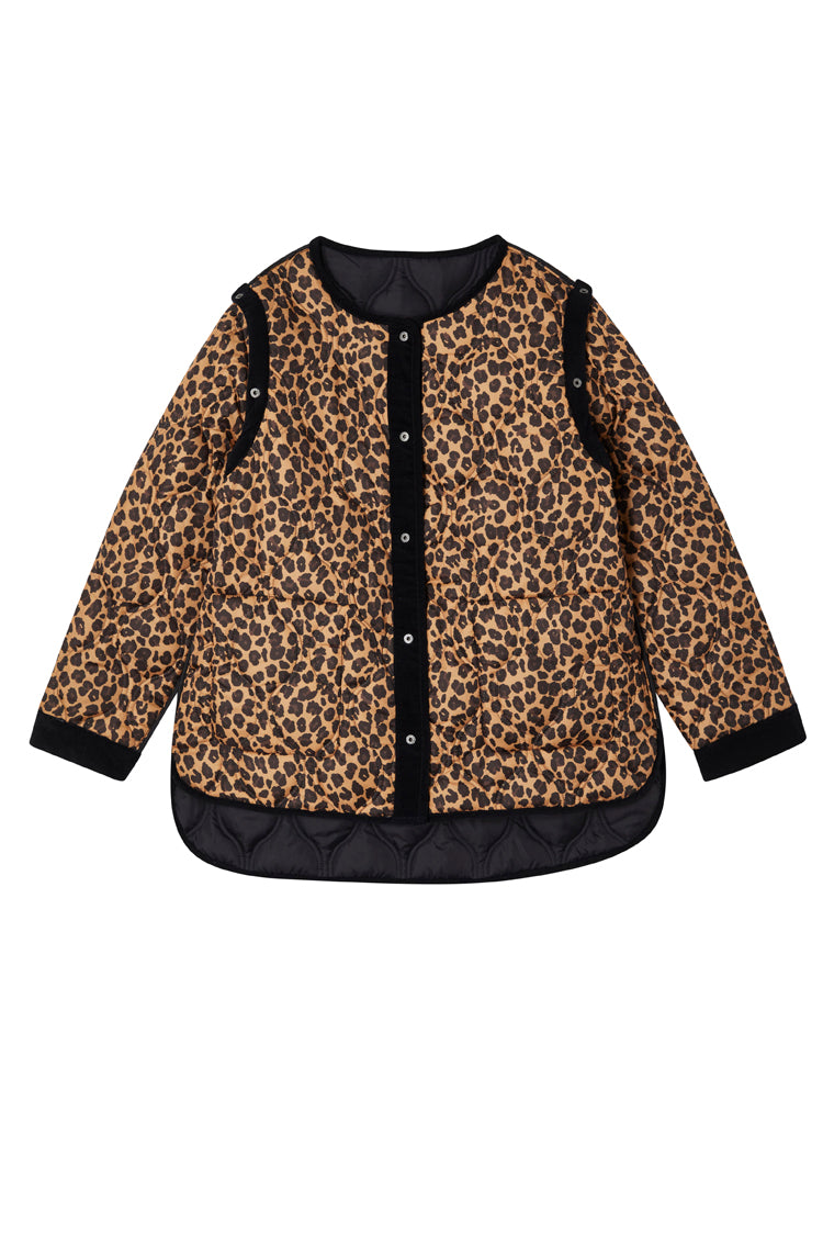 NEVER FULLY DRESSED Black And Leopard Multi-Wear Jacket
