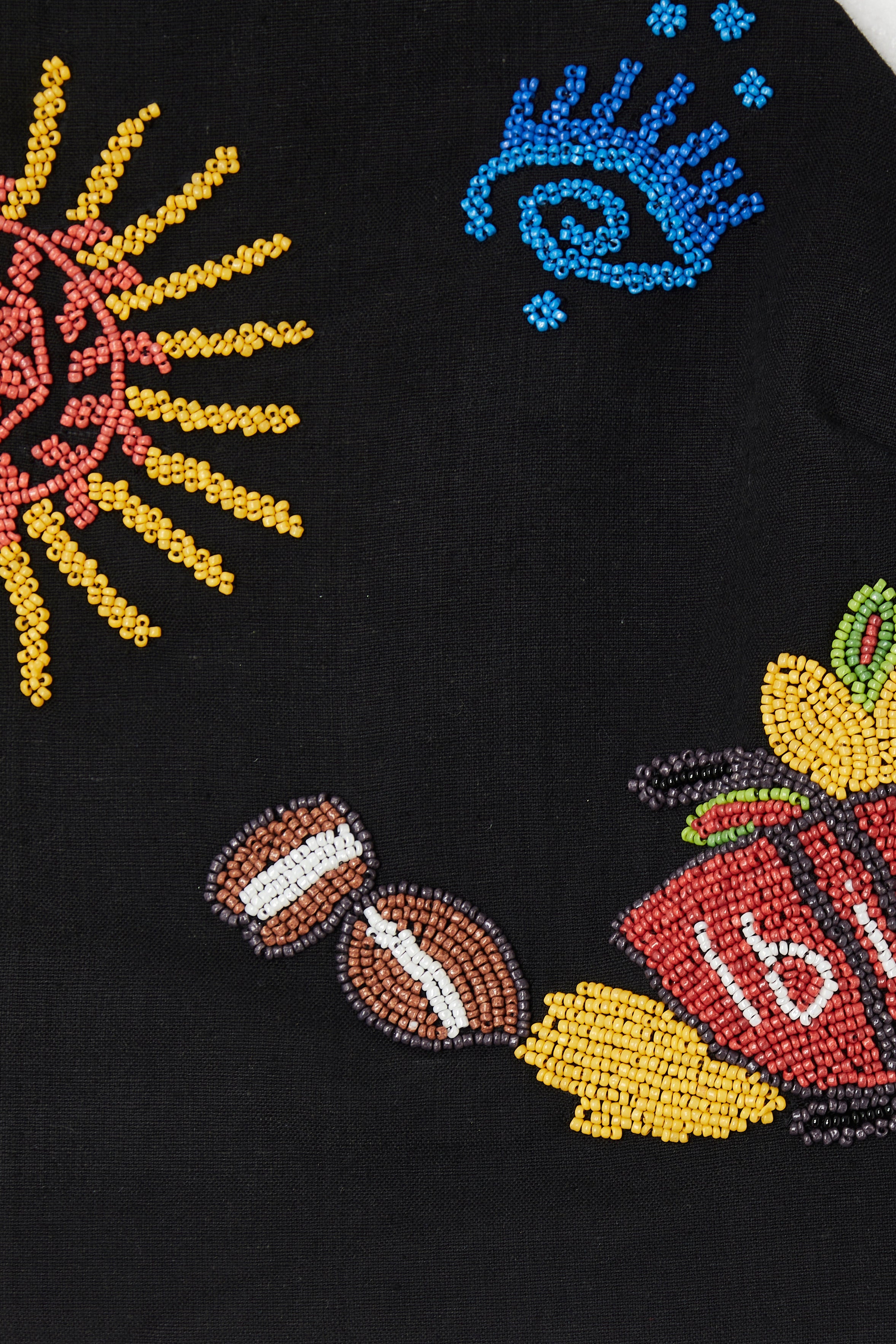 NEVER FULLY DRESSED Ibiza Beaded Crop Top