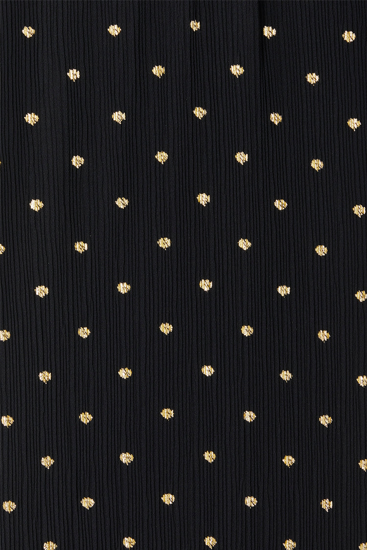 NEVER FULLY DRESSED Black Celia Plisse Dress