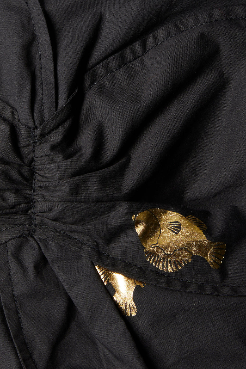 NEVER FULLY DRESSED Black Dahlia Top With Gold Fish Fleck