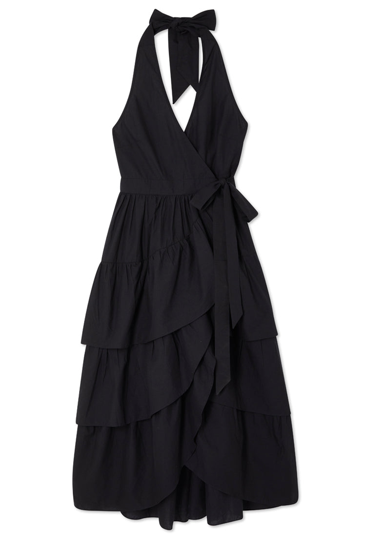 NEVER FULLY DRESSED Black Matilda Wrap Dress