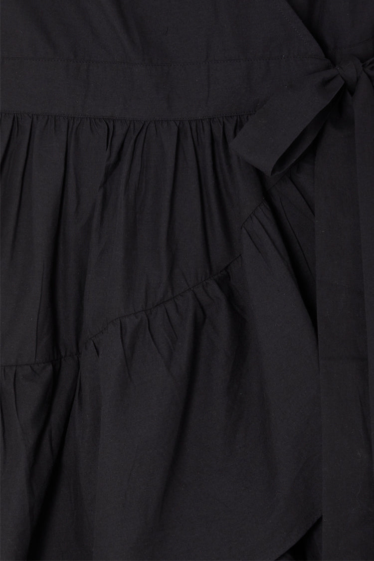 NEVER FULLY DRESSED Black Matilda Wrap Dress