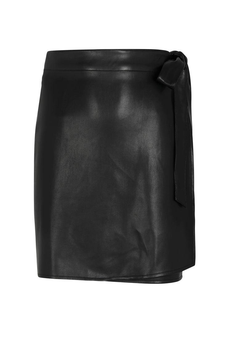 NEVER FULLY DRESSED Black Vegan Leather Mini Jaspre Skirt
