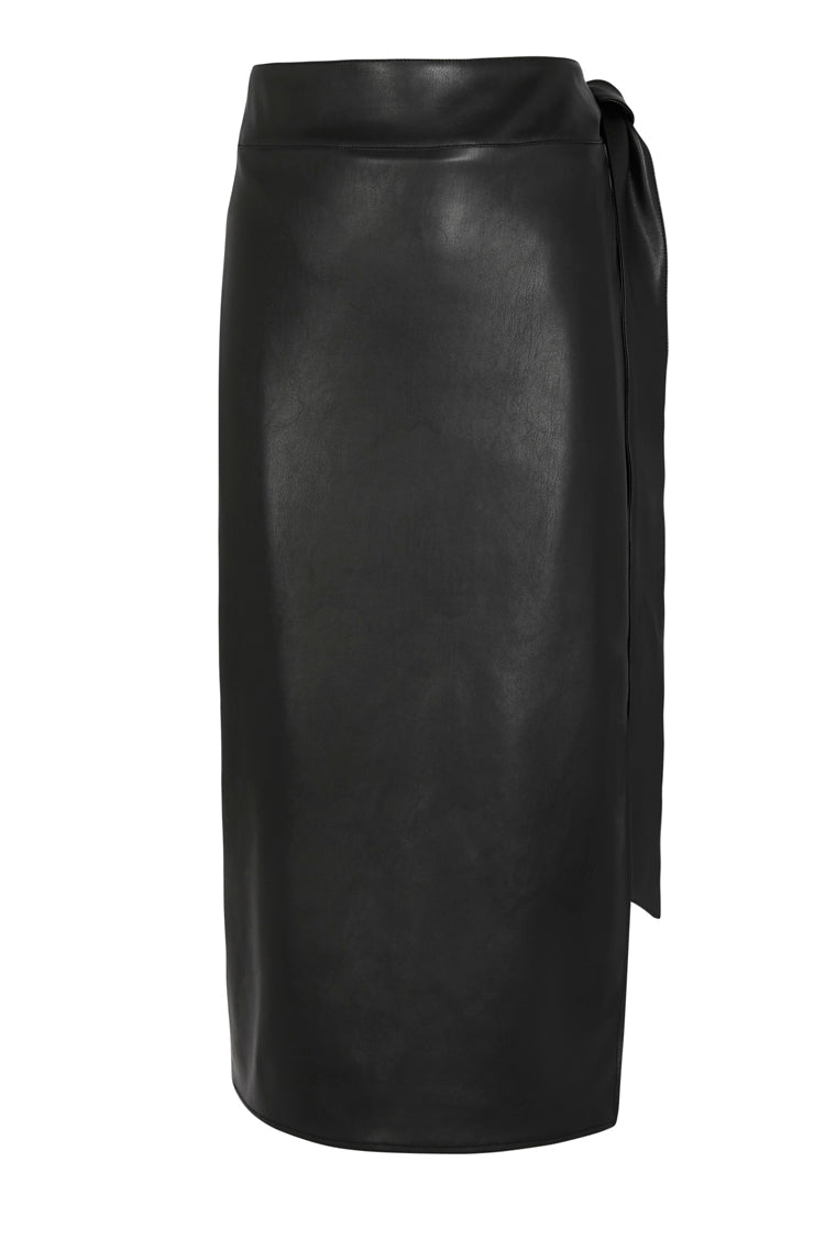 NEVER FULLY DRESSED Black Vegan Leather Jaspre Skirt