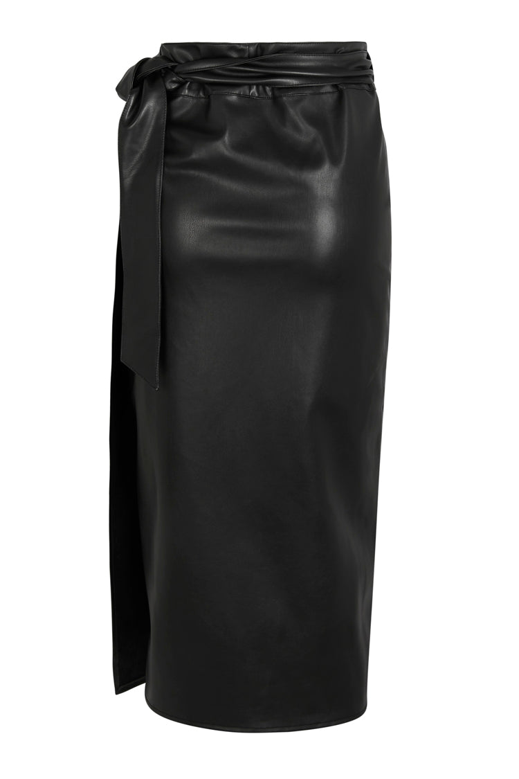 NEVER FULLY DRESSED Black Vegan Leather Jaspre Skirt