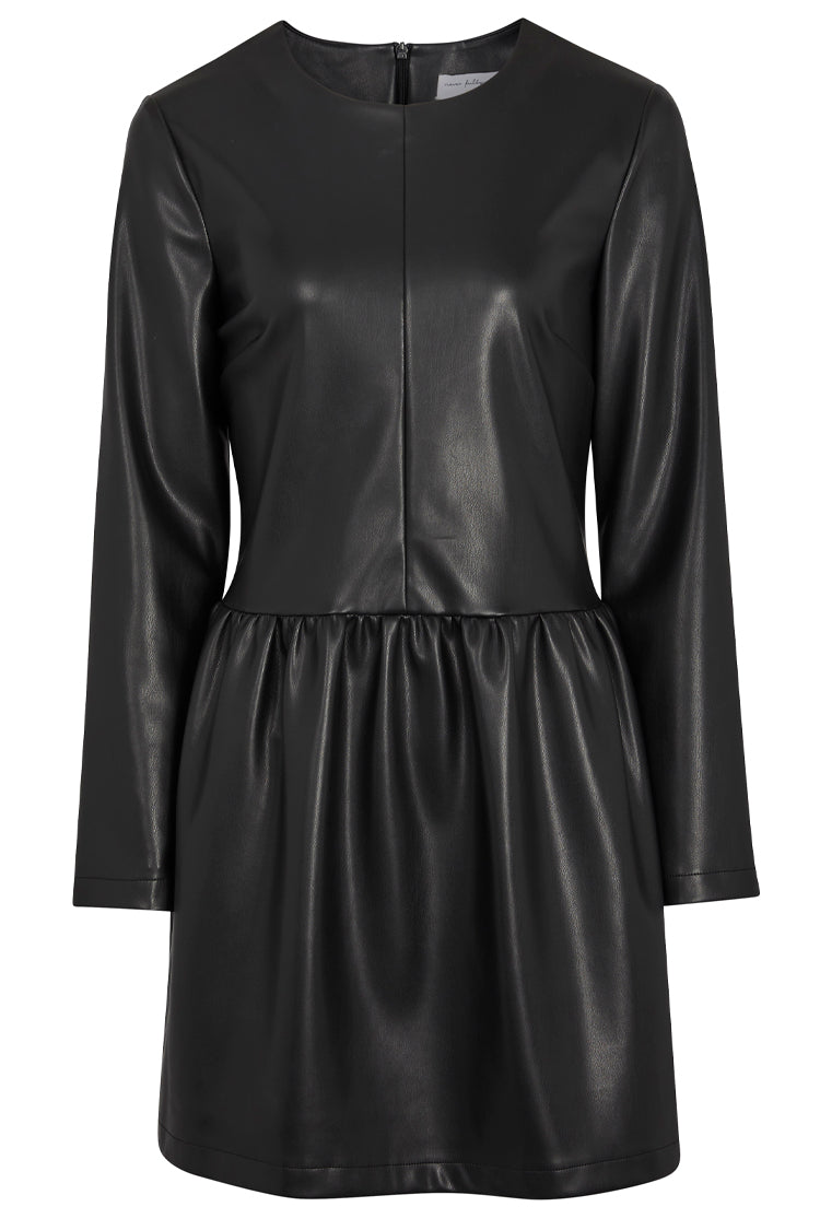  Black Vegan Leather Kirsty Dress