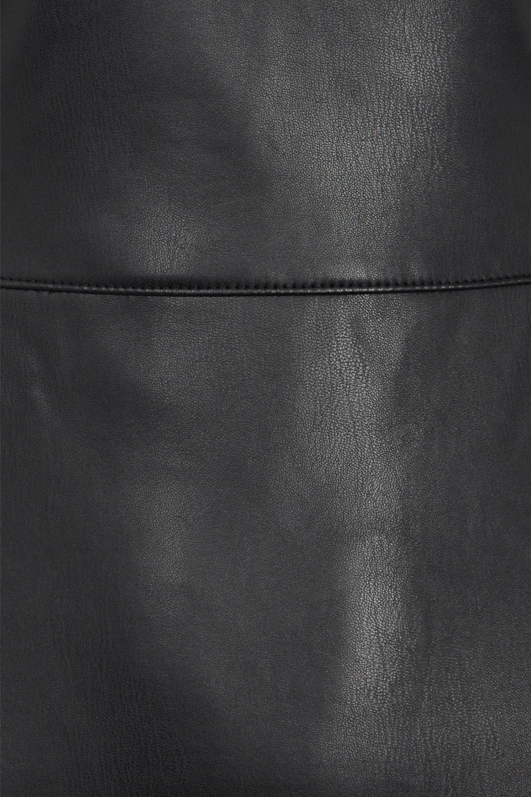  Black Vegan Leather Louise Dress
