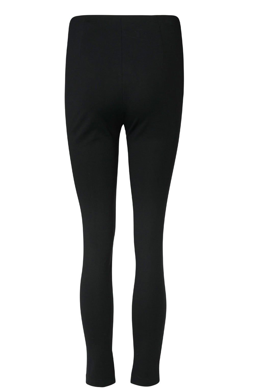  Black Vegan Leather Ponte Leggings