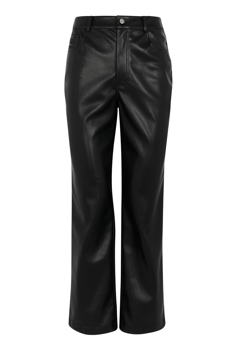 NEVER FULLY DRESSED Black Vegan Leather Trousers