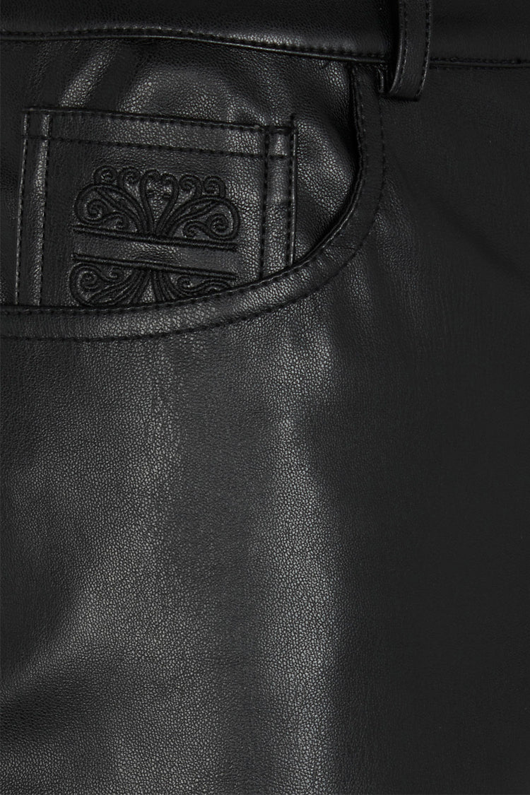 NEVER FULLY DRESSED Black Vegan Leather Trousers