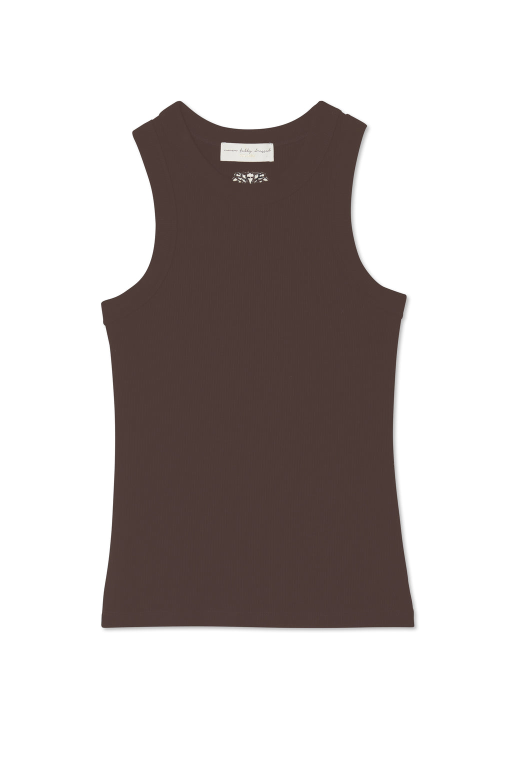 NEVER FULLY DRESSED Chocolate Ribbed Tank