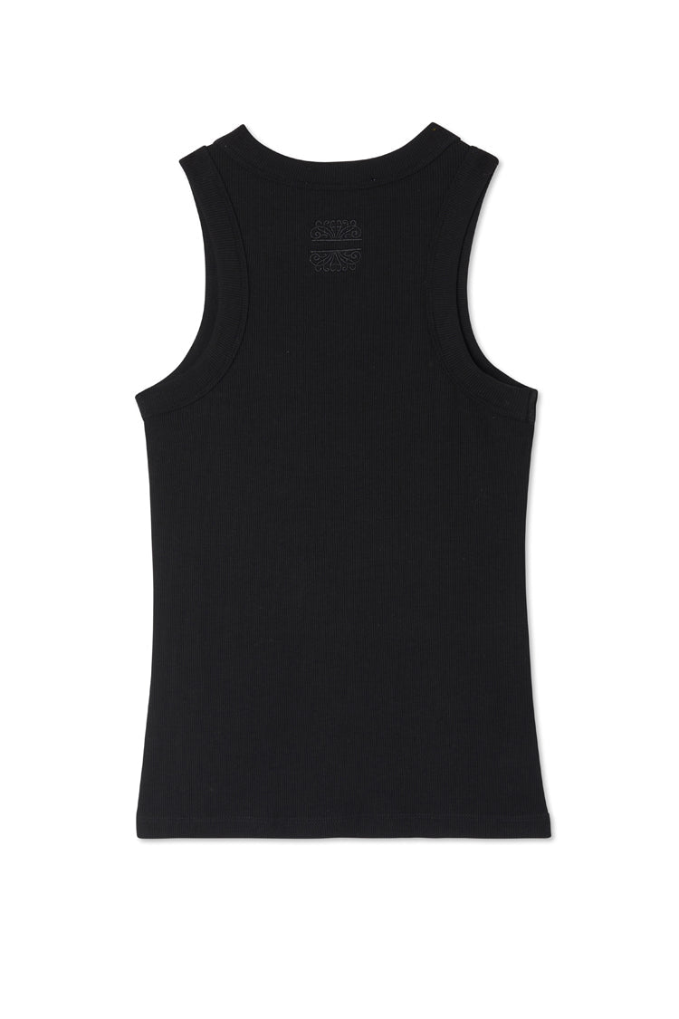 NEVER FULLY DRESSED Black Ribbed Tank