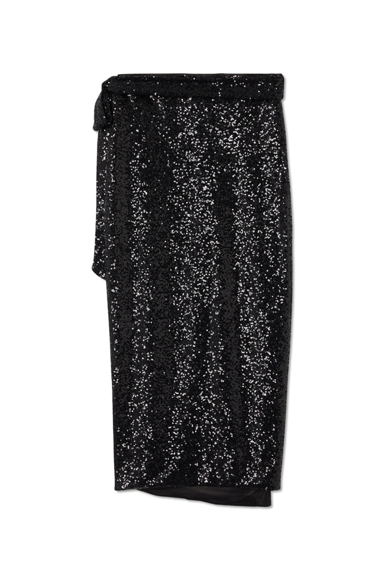 NEVER FULLY DRESSED Black Sequin Jaspre Skirt