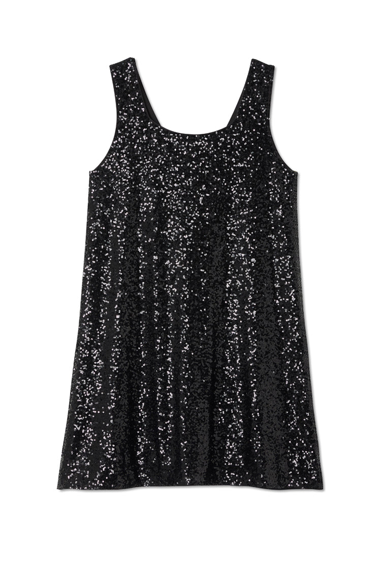 NEVER FULLY DRESSED Black Sequin Mini Ruby Dress