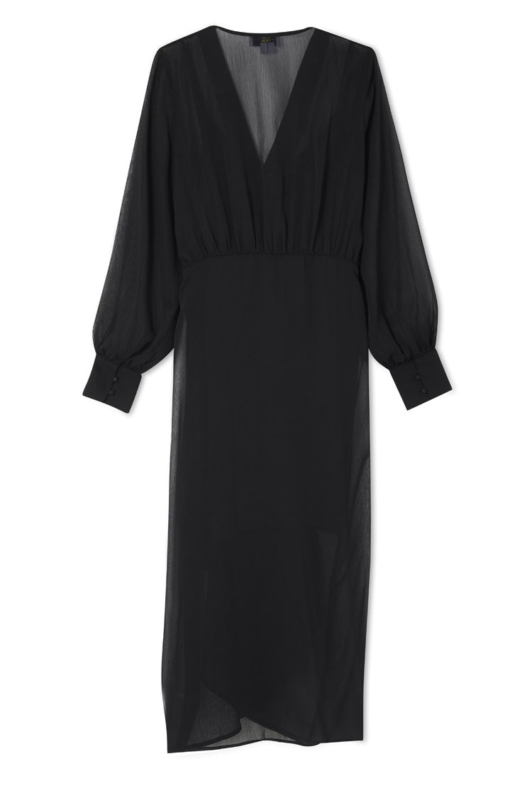 NEVER FULLY DRESSED Black Sheer Midaxi Vienna