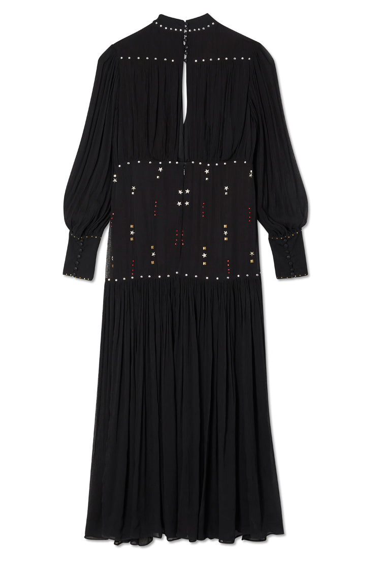 NEVER FULLY DRESSED Black Studded Azelea Dress