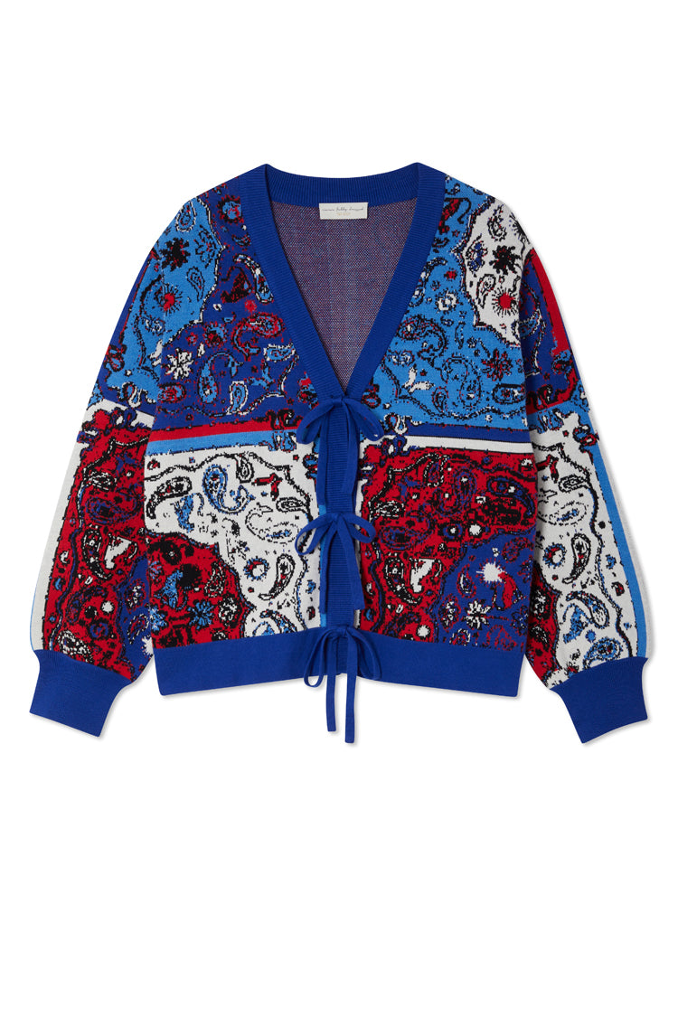  Blue Bandana Cardigan