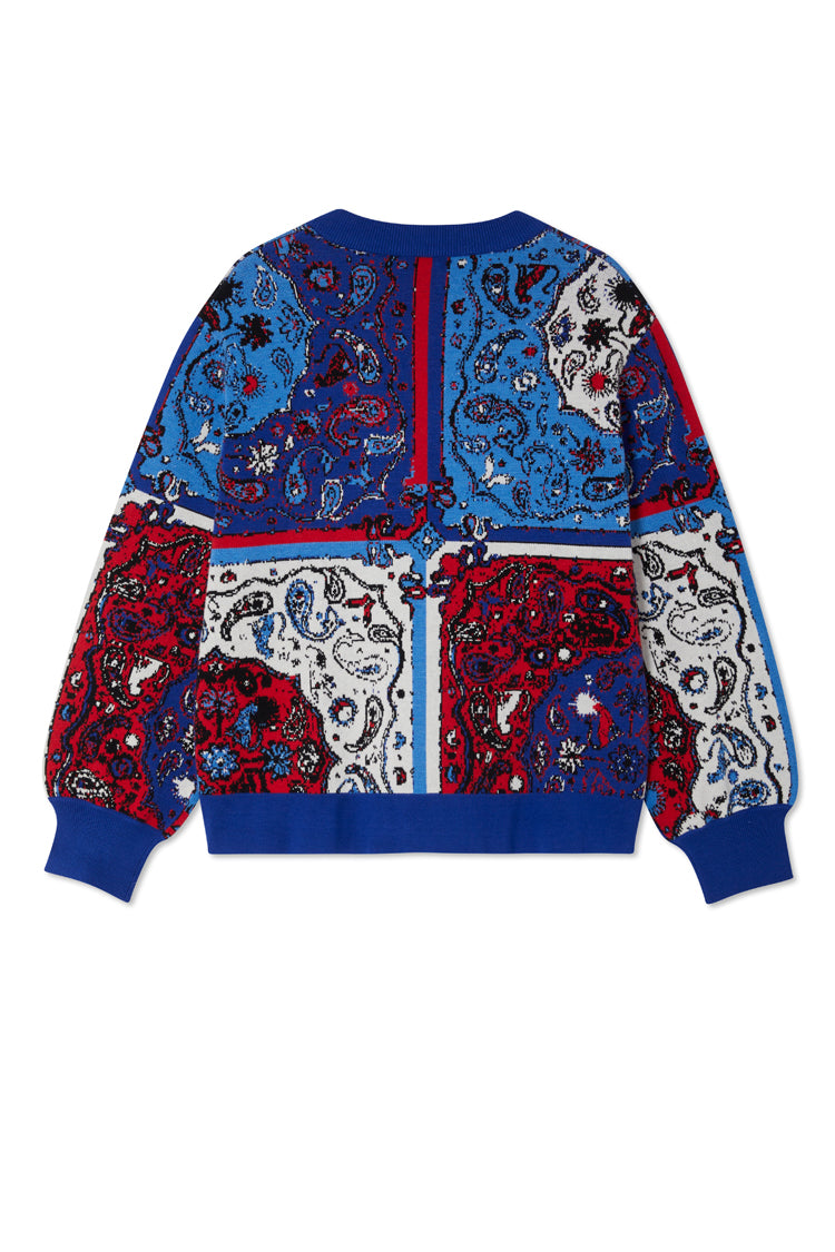  Blue Bandana Cardigan