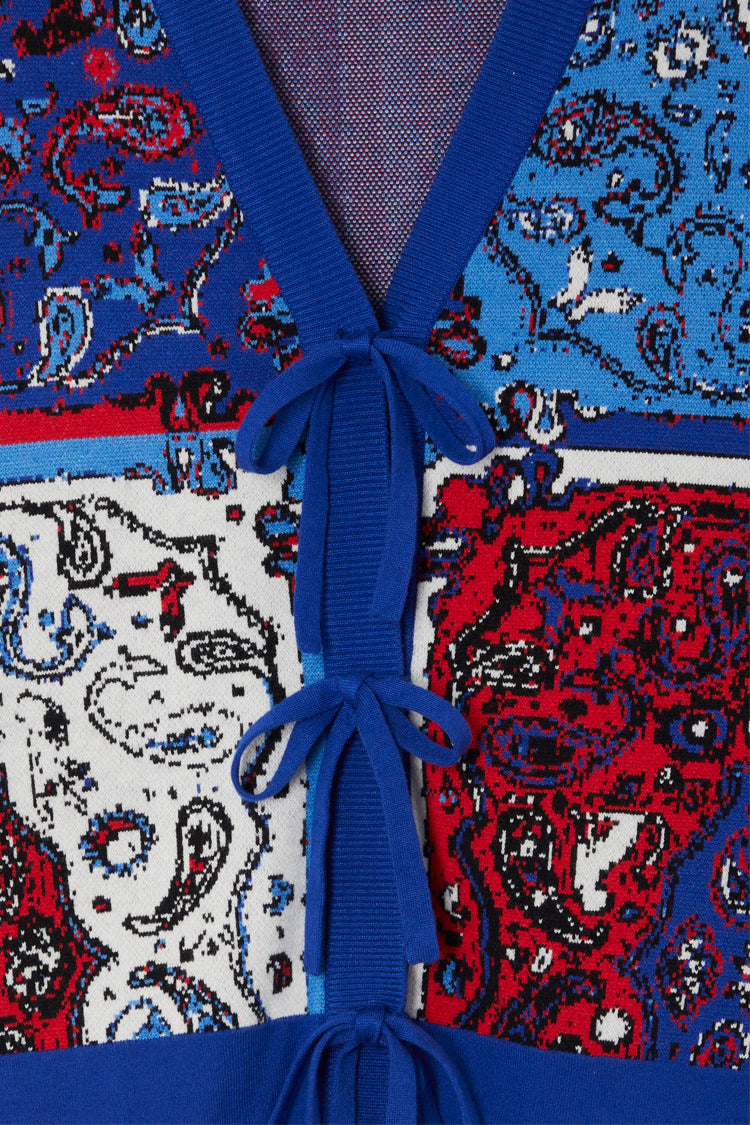  Blue Bandana Cardigan
