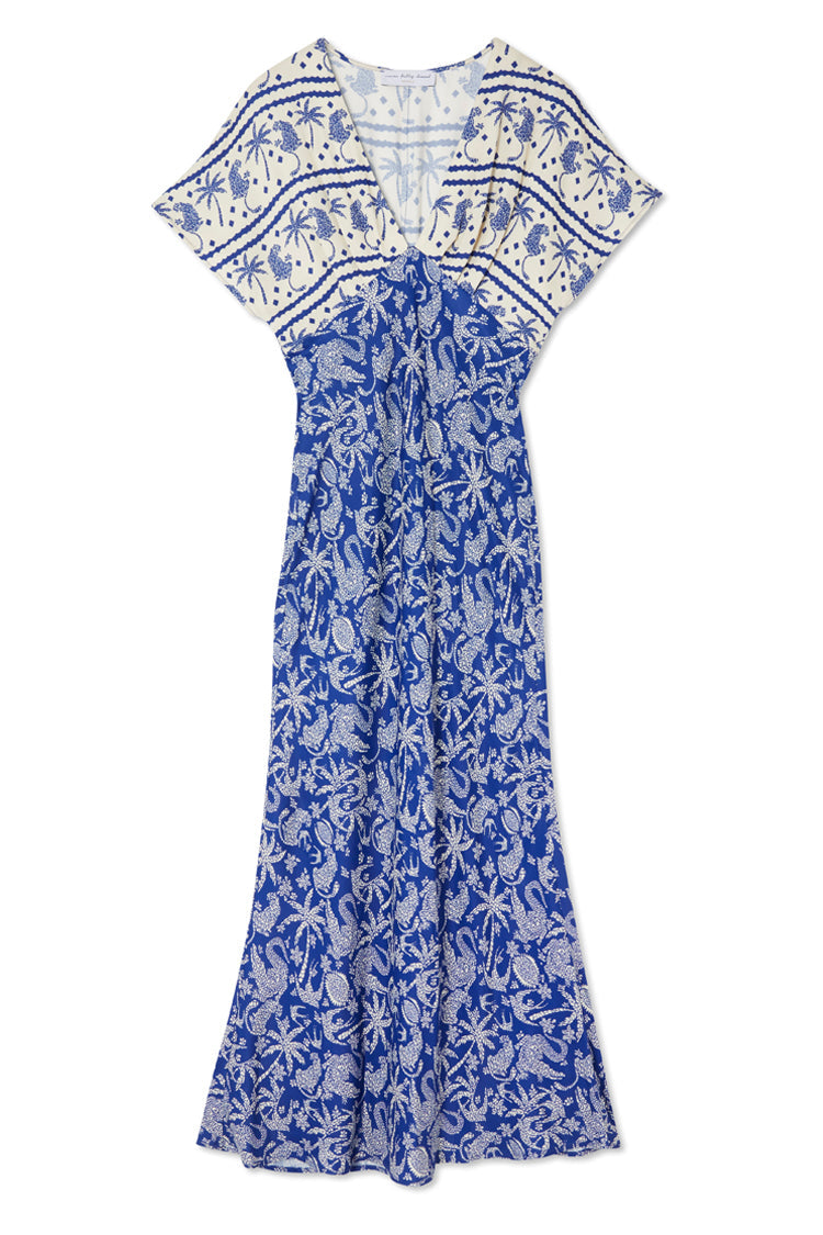 NEVER FULLY DRESSED Blue Mosaic Elodie Dress