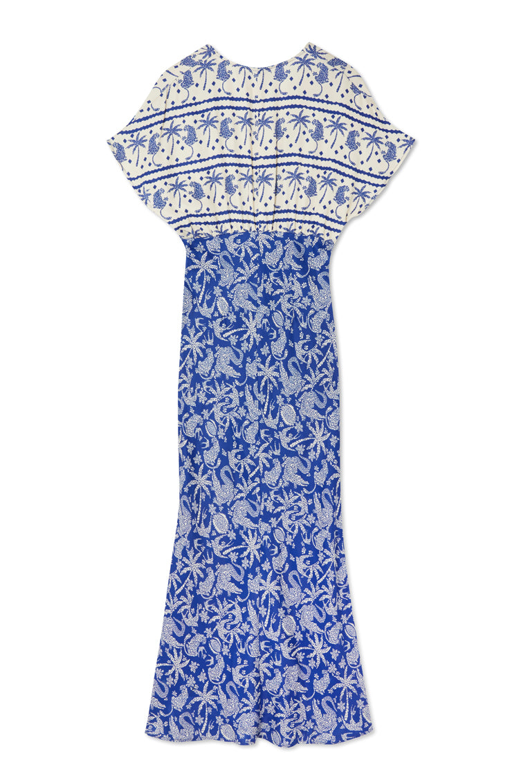 NEVER FULLY DRESSED Blue Mosaic Elodie Dress