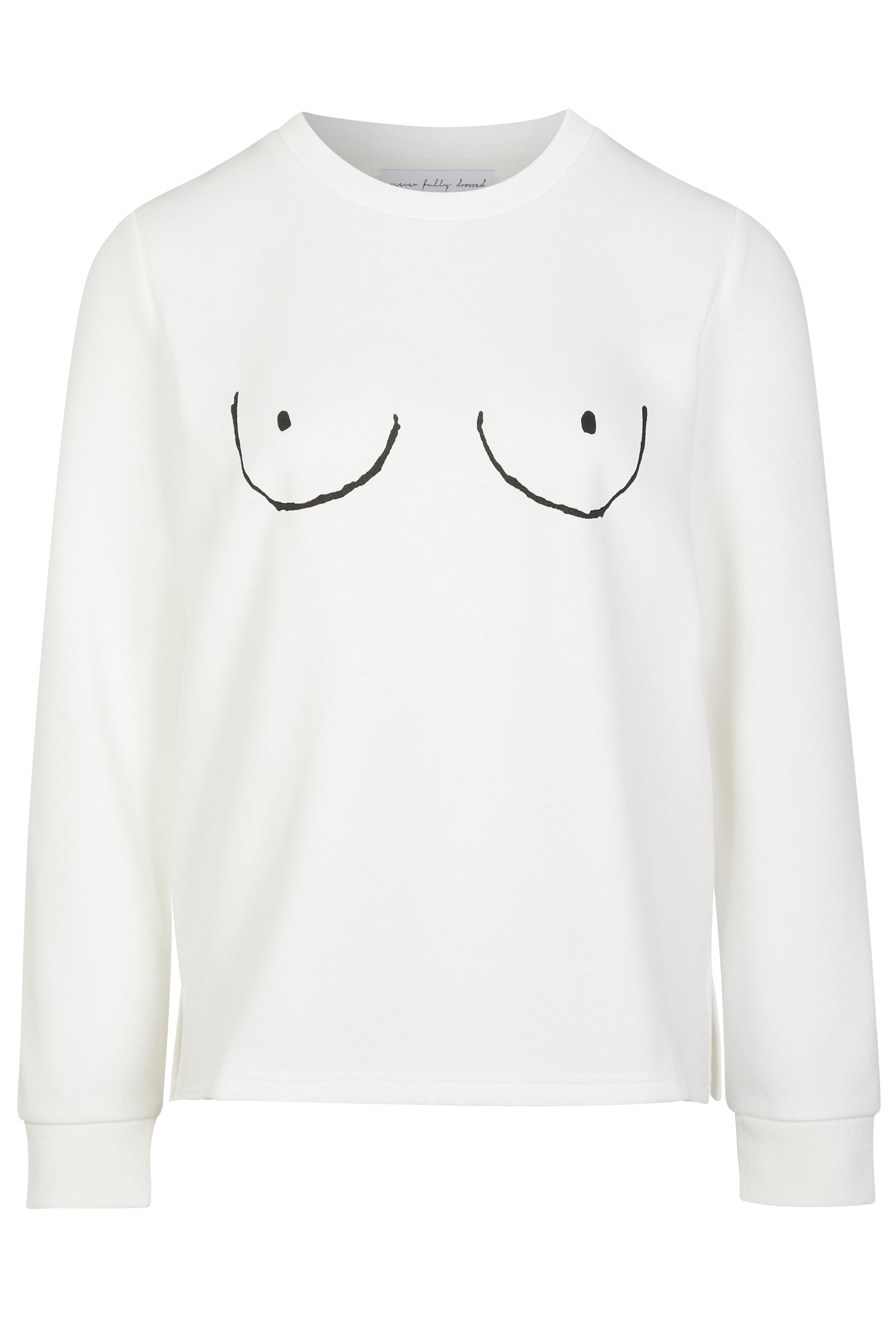  White Boob Sweatshirt