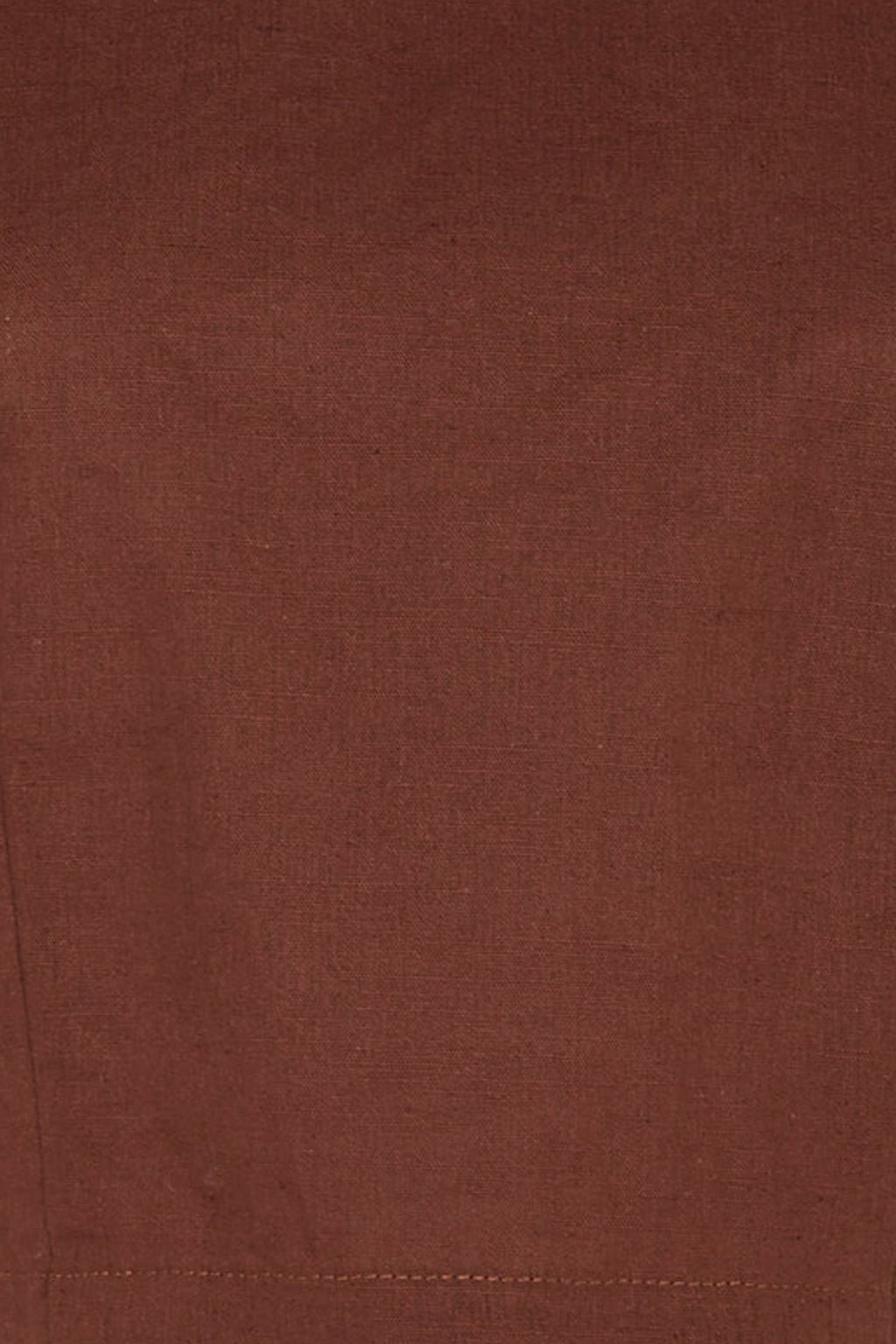  Brown Cotton Linen Racer Top