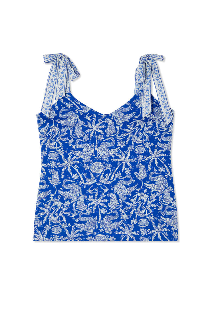 NEVER FULLY DRESSED Blue Mosaic Cami Top