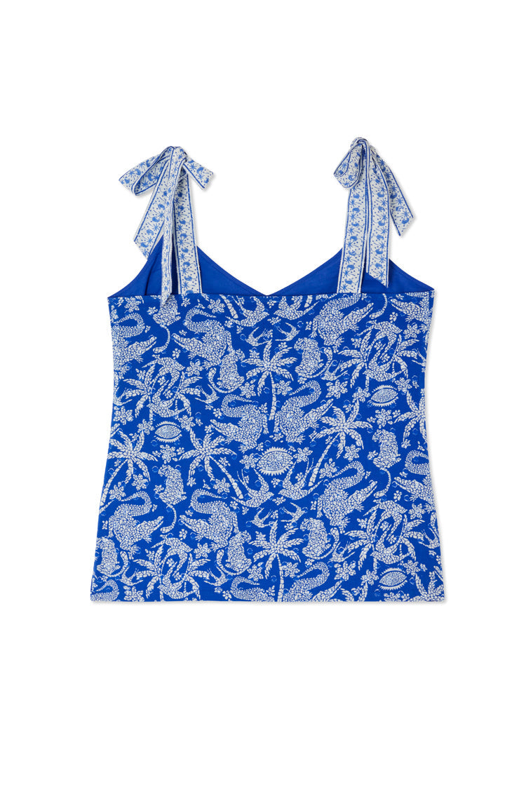 NEVER FULLY DRESSED Blue Mosaic Cami Top