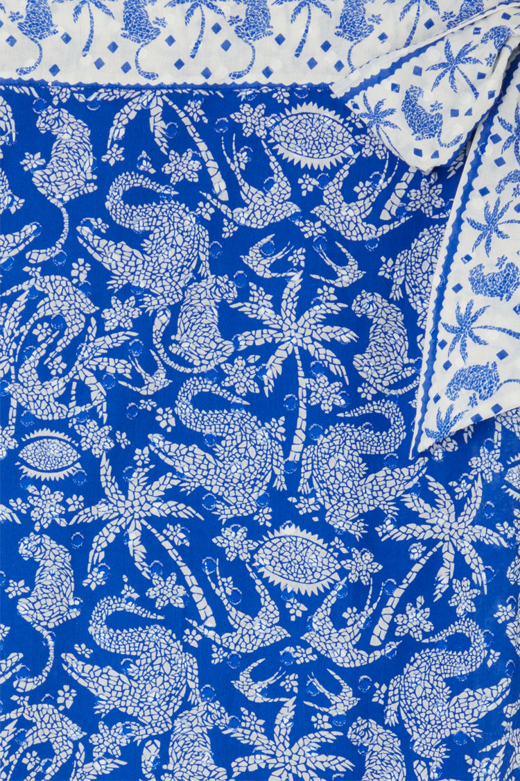 NEVER FULLY DRESSED Blue Mosaic Jaspre Wrap Skirt