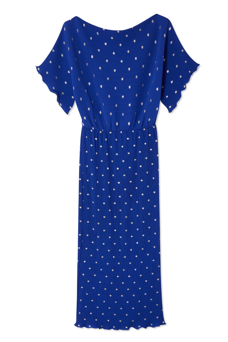 NEVER FULLY DRESSED Blue Tilly Plisse Dress