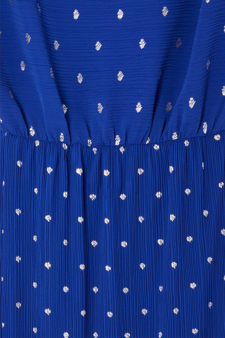 NEVER FULLY DRESSED Blue Tilly Plisse Dress