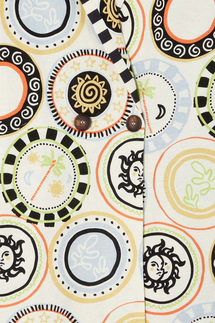 NEVER FULLY DRESSED Cream Mosaic Plate 55 Jacket