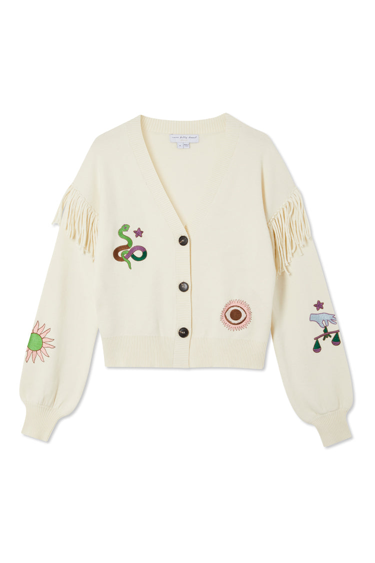 NEVER FULLY DRESSED Cream Mystical Cardigan